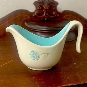 Mid century Vtg Taylor Smith Taylor Ever Yours Boutonniere Blue Flower Creamer